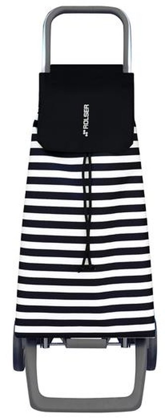 Nákupní taška Rolser Jet Marina Joy na kolečkách, černo-bílá