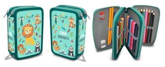 Piórnik 3-kom z wyposażeniem