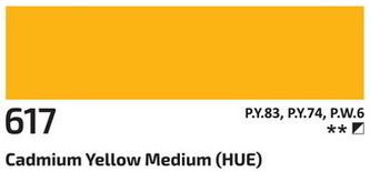 Akrylová barva Rosa 60ml – 617 cadmium yellow medium