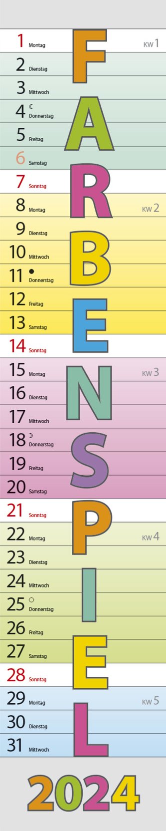 Planer Farbenspiel 2024