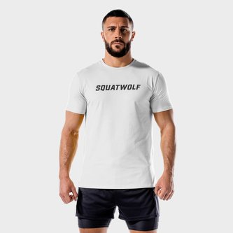 Tričko Iconic Muscle White - SQUATWOLF - Velikost: XXL