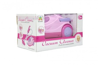 Vysavač plast 19cm na baterie se světlem se zvukem v krabici 28x16x17cm