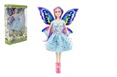 Panenka víla s křídly plast 30cm 2 barvy v krabici 21x32x6cm