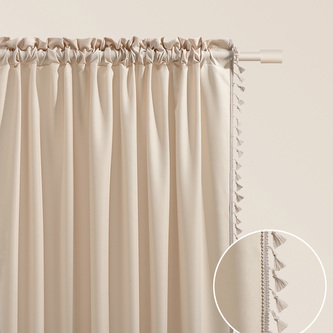 Dekorační závěs s řasící páskou BOHO LARA TAPE krémová 140x250 cm (cena za 1 kus) MyBestHome