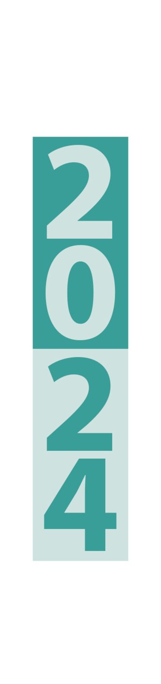 Streifenplaner Compact Türkis 2024