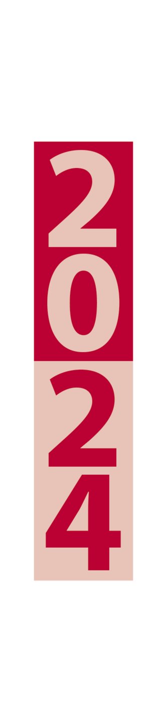 Streifenplaner Compact Rot 2024