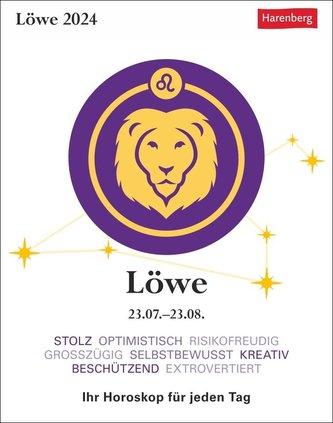 Löwe Sternzeichenkalender 2024