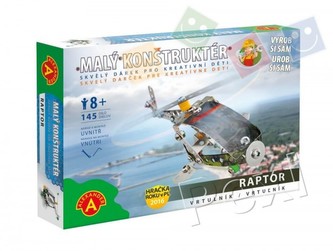 Malý konstruktér vrtulník Raptor kov 145ks stavebnice v krabici 23x17x3,5cm
