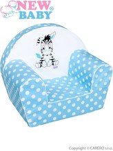 Dětské křeslo New Baby Zebra modré