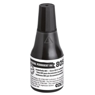 Razítková barva archivní, černá, 25 ml