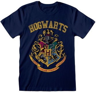 Pánské tričko Harry Potter: Hogwarts (S) modrá bavlna Pánské tričko Harry Potter: Hogwarts (S) modrá bavlna