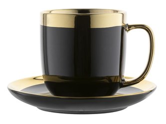 šálek s podšálkem Berlotti černý 320ml