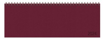 Tischquerkalender Professional Premium rot 2024