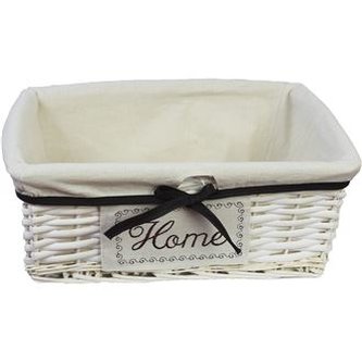 Zásuvka bílá s  látkou velká