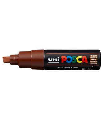 Akrylový popisovač "Posca PC-8K", hnědá, 8 mm, UNI