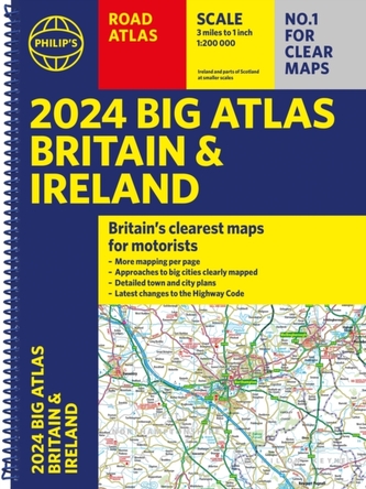 2024 Philip's Big Road Atlas Britain and Ireland
