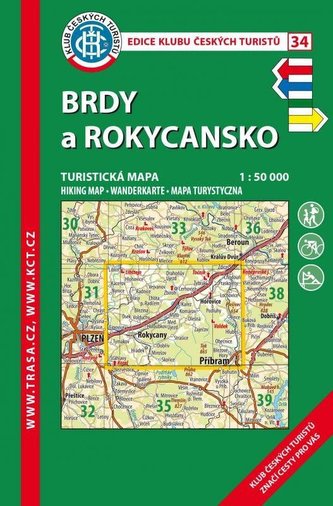 KČT 34 Brdy a Rokycansko 1:50 000