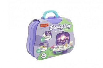 Sada krásy s doplňky plast 18ks v plastovém kufříku 27x22x10cm