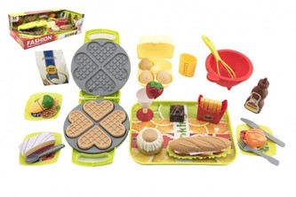 Sada kuchyňská s vaflovačem plast v krabici 55x18x27cm