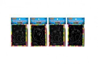 Škrabací mini obrázek duhový 8.5x12cm