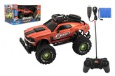 Auto RC plast 25cm OFF-ROAD 2,4GHz na baterie se světlem 2 barvy v krabici 36x19x20,5cm