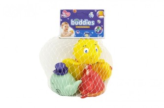 Zvířátka stříkací guma do vany 6ks v síťce