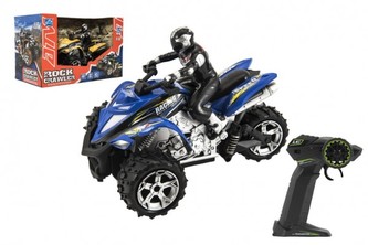 Tříkolka motorka RC plast 22cm 2.4GHz na baterie 2 barvy  v krabici 33x21x18,5cm