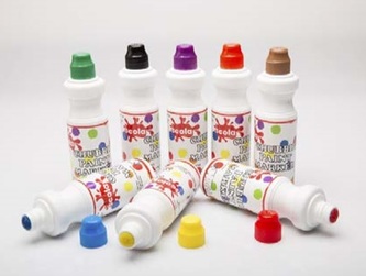 Výtvarný set Tekuté barvy Chubbi v tubě s houbičkou základní barvy