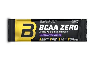BioTech BCAA Zero 9 g blue grape (modrý hrozen)