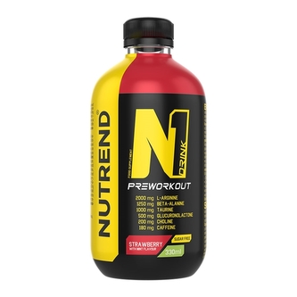 Nutrend N1 Drink Preworkout 330 ml strawberry mint (jahoda-máta)
