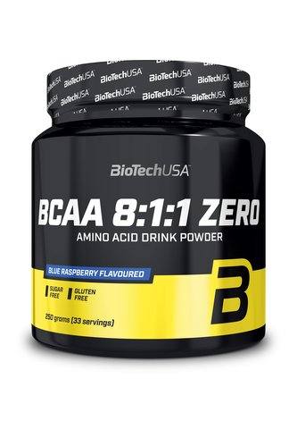 BioTech BCAA 8:1:1 Zero 250 g blue raspberry (modrá malina)