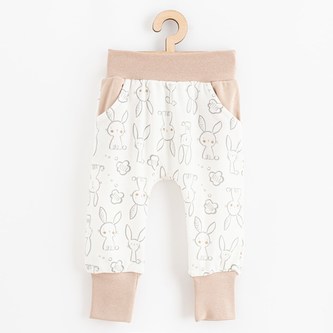 Kojenecké bavlněné tepláčky New Baby Rabbit friends - velikost 74 (6-9m)