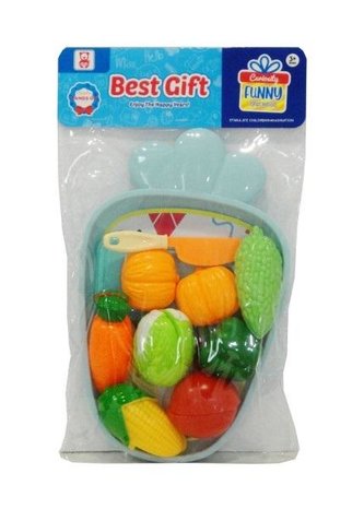 Owoce i warzywa do krojenia z tacą