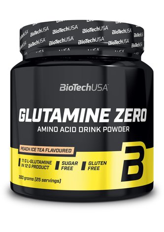 BioTech Glutamine Zero 300 g peach ice tea (broskvový ledový čaj)