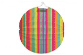 Lampion průměr 21cm pruhovaný v sáčku (bez hůlky) karneval