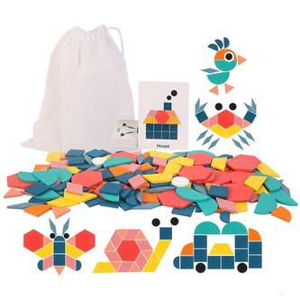 DIDAKTICKÉ DŘEVĚNÉ PUZZLE Tvary 180 ks