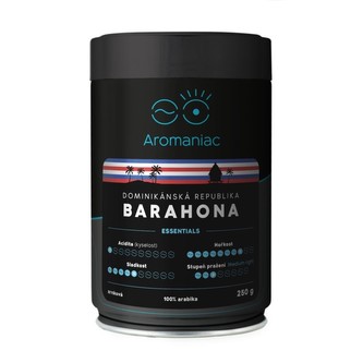 Káva Aromaniac Dominikánská republika Barahona, zrnková, dóza, 250g