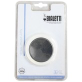 Sada těsnění Bialetti pro nerezové moka konvice - 1 těsnění + 1 sítko, na 6 šálků