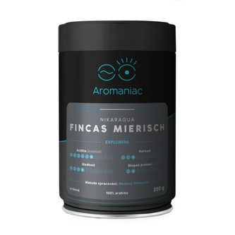 Káva Aromaniac Nikaragua Fincas Mierisch - zrnková, dóza, 250 g