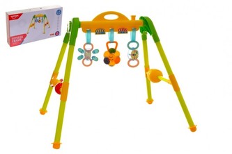 Hrazda pro děti plast s chrastítky v krabici 51x29x9cm 0m+