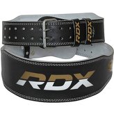 Fitness opasek 6“ Leather Black/Gold - RDX Sports - Velikost: L - černá - zlatá