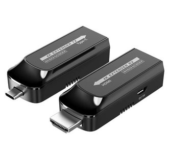 Extender USB-C na HDMI přes Cat5e/6/6a 4K@60Hz na 60m Extender USB-C na HDMI přes Cat5e/6/6a 4K@60Hz na 60m