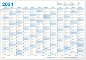 Kalendář 2024 Roční B1, 96,4 × 67 cm