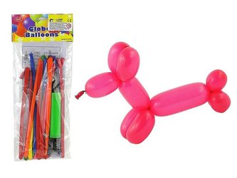 Balony długie z pompką 20szt