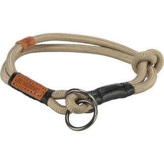 BE NORDIC polostahovací obojek, M: 45 cm/ ø 8 mm, písková/černá