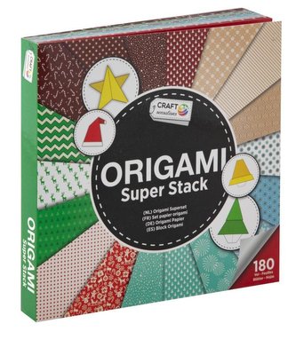 Blok papírů na origami - Vánoční, 15x15cm / 180 listů