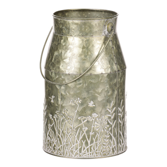 1/2 Váza kovová - barva zelená. Malá velikost