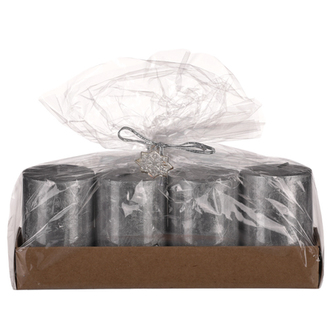 Svíčky adventní, sada 4ks, stříbrná barva. Cena za 1 sadu.