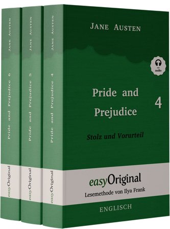 Pride and Prejudice / Stolz und Vorurteil - Teile 4-6 Softcover (Buch + 3 MP3 Audio-CD) - Lesemethode von Ilya Frank - Zweisprac