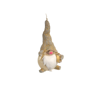 Svíčka skřítek vánoční zlatá 15 cm